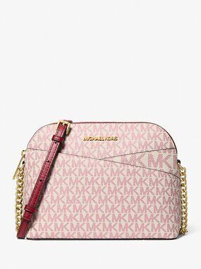 New Michael Kors Jet Set Travel Medium Dome Crossbody Cherry Multi